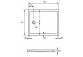 Shower tray rectangular HUPPE Purano, 90x80cm, white