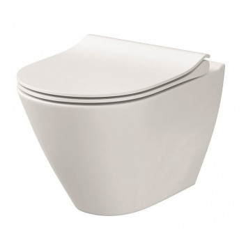 Bowl WC zawieszana Cersanit City Oval with soft-close WC seat, white