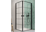 Shower cabin Radaway Nes Black KDD I Factory, black wzór, part left, 900x2000mm