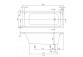 Bathtub rectangular Villeroy&Boch Architectura Solo, 170x70cm, acrylic, Weiss Alpin