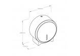 Toilet paper container Merida Stella Mini, średnica papieru do 19cm, steel matt