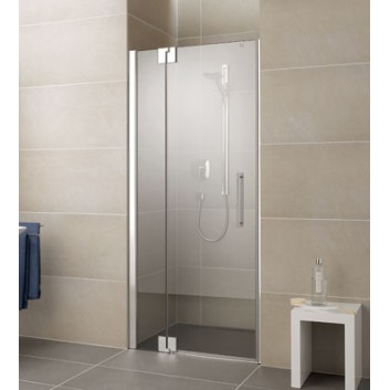 Drzwi prysznicowe Kermi Pasa XP 90x185cm, wahadłowe, jednoskrzydłowe z elementem stałym, prawe- sanitbuy.pl
