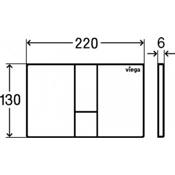 Flush button WC Viega Prevista Visign for Style 24, material sztuczne, steel