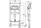 Concelaed frame do WC Viega Prevista Dry, regulacja wysokości zawieszenia miski, 1120mm 