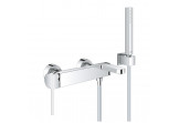 Bath tap Grohe Plus, wall mounted, single lever, switch automatyczny, with shower set, chrome