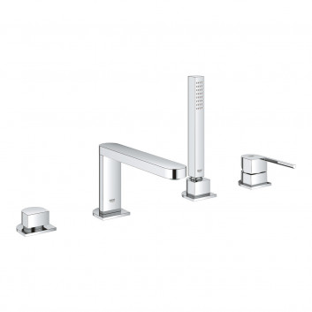 4-hole bath mixer Grohe Plus, standing, with shower set, chrome