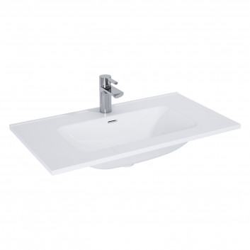 Vanity washbasin Elita Skappa, 80x47cm, z overflow, white