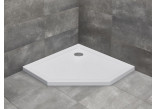 Pentagonal shower tray Radaway Doros PT, 80x80cm, white