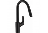 Kitchen faucet Hansgrohe Focus 240, single lever, pull-out spray, black mat