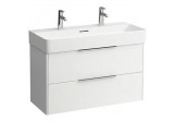 Cabinet pod umywalkę Laufen Base for Val, dwie szuflady, 120cm, white mat