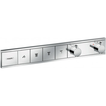 Mixer thermostatic Hansgrohe RainSelect, concealed, 2 receivers, black mat