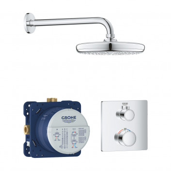 Shower set Grohe Tempesta 210, concealed, mixer thermostatic, chrome