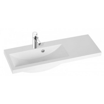 Washbasin left vanity/drop in Marmorin Talia 90 L, 900x310x140 mm blat on the right stronie white