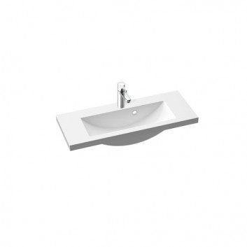 Vanity washbasin/drop in Marmorin Talia 80, 800x310x140 mm white