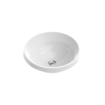 Recessed washbasin Marmorin Lena V 465x465x197 mm without tap hole i without overflow white
