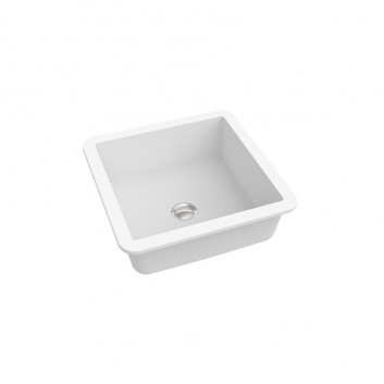 Recessed washbasin Marmorin Lena IV 448x448x167 mm without tap hole i without overflow white