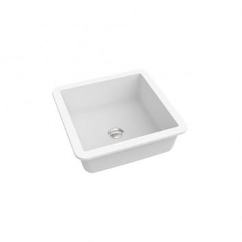 Under-countertop washbasin Marmorin Lena IV 448x448x167 mm without tap hole i without overflow white