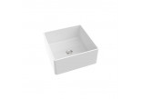 Countertop washbasin Marmorin Lena III 420x420x180 mm without tap hole i without overflow white