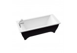 Bathtub freestanding Marmorin Teodor II rectangular z czarną obudową 1800x750x580 mm white