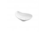 Countertop washbasin Marmorin Tallasa, 466x277x152 mm without tap hole, without overflow white 