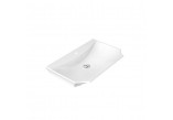 Vanity washbasin/drop in Marmorin La Donna, 700x460x112 mm without overflow white 