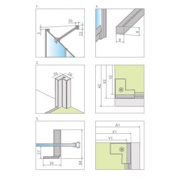 Shower cabin Radaway Modo X I 120, przejrzysta, 1180x2000mm