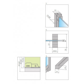 Shower cabin Radaway Modo X I 120, przejrzysta, 1180x2000mm