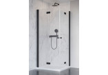 Shower cabin Radaway Nes Black KDD II 80, part right, door folding, 800x2000mm, black profil