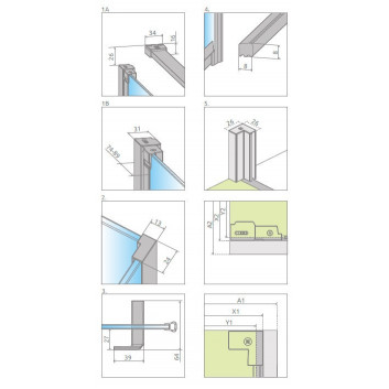 Shower cabin Radaway Modo X I 120, przejrzysta, 1180x2000mm