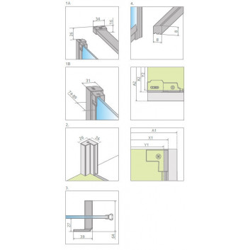 Door shower Radaway Nes KDS II 120, left, 1200x2000mm, silver profil