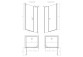 Door shower Radaway Nes KDS II 120, left, 1200x2000mm, silver profil