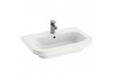Wall-hung washbasin Ravak Chrome, ceramic, 65x47cm, white