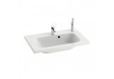 Wall-hung washbasin lub vanity Ravak Chrome, kompozytowa, 60x49cm, white
