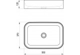 Countertop washbasin Ravak Ceramic Slim R, 55x37cm, rectangular, white