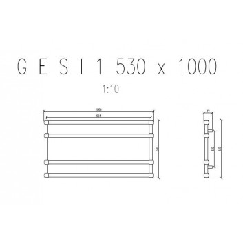 Grzejnik Imers Awena 1 53x50,8 cm - white