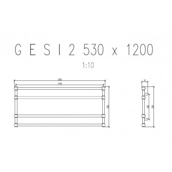 Grzejnik Imers Awena 1 53x50,8 cm - white