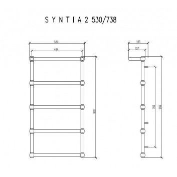 Grzejnik Imers Awena 1 53x50,8 cm - white