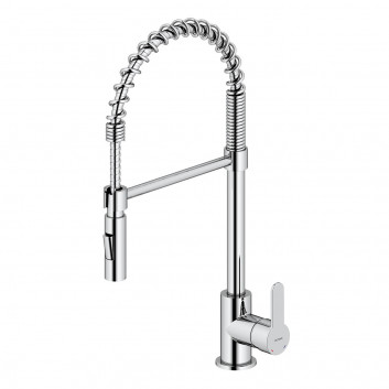 Kitchen faucet Oltens Duf, standing, pull-out spray, chrome