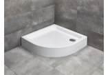 Shower tray półokragły Radaway Laros A Compact, 85x85cm, acrylic, white