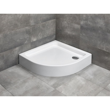 Shower tray półokragły Radaway Laros A Compact, 85x85cm, acrylic, white