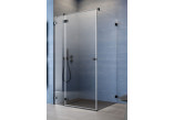 Door cabins Radaway Essenza Pro Black KDJ 100, left, 1000x2000mm, glass transparent, black profil