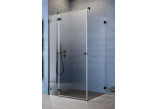 Door cabins Radaway Essenza Pro Black KDJ 110, left, 1100x2000mm, glass transparent, black profil