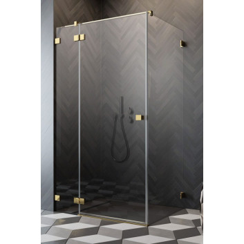 Part right cabins Radaway Essenza Pro Black PDD, 1000x2000mm, glass transparent, gold profil