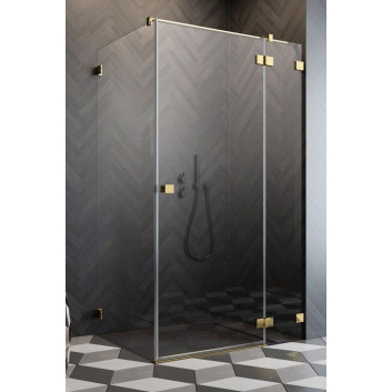 Part right cabins Radaway Essenza Pro Black PDD, 1000x2000mm, glass transparent, gold profil