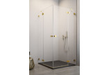 Part right cabins Radaway Essenza Pro Gold KDD, 800x2000mm, glass transparent, gold profil