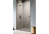 Door shower for recess installation Radaway Essenza Pro Black DWJ 90, left, 900x2000mm, black profil