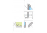 Part left cabins prysznicowej Radaway Nes 8 KDD I 80, glass transparent, 800x2000mm, profil chrome