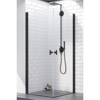 Door for shower cabin Radaway Nes 8 Black KDJ B 100, right, folding, 1000x2000mm, black profil