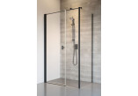 Front for shower cabin Radaway Nes 8 Black KDS I 120, door left, glass transparent, 1200x2000mm, black profil