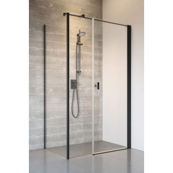 Part left cabins prysznicowej Radaway Nes 8 Black KDD I 100, glass transparent, 1000x2000mm, black profil